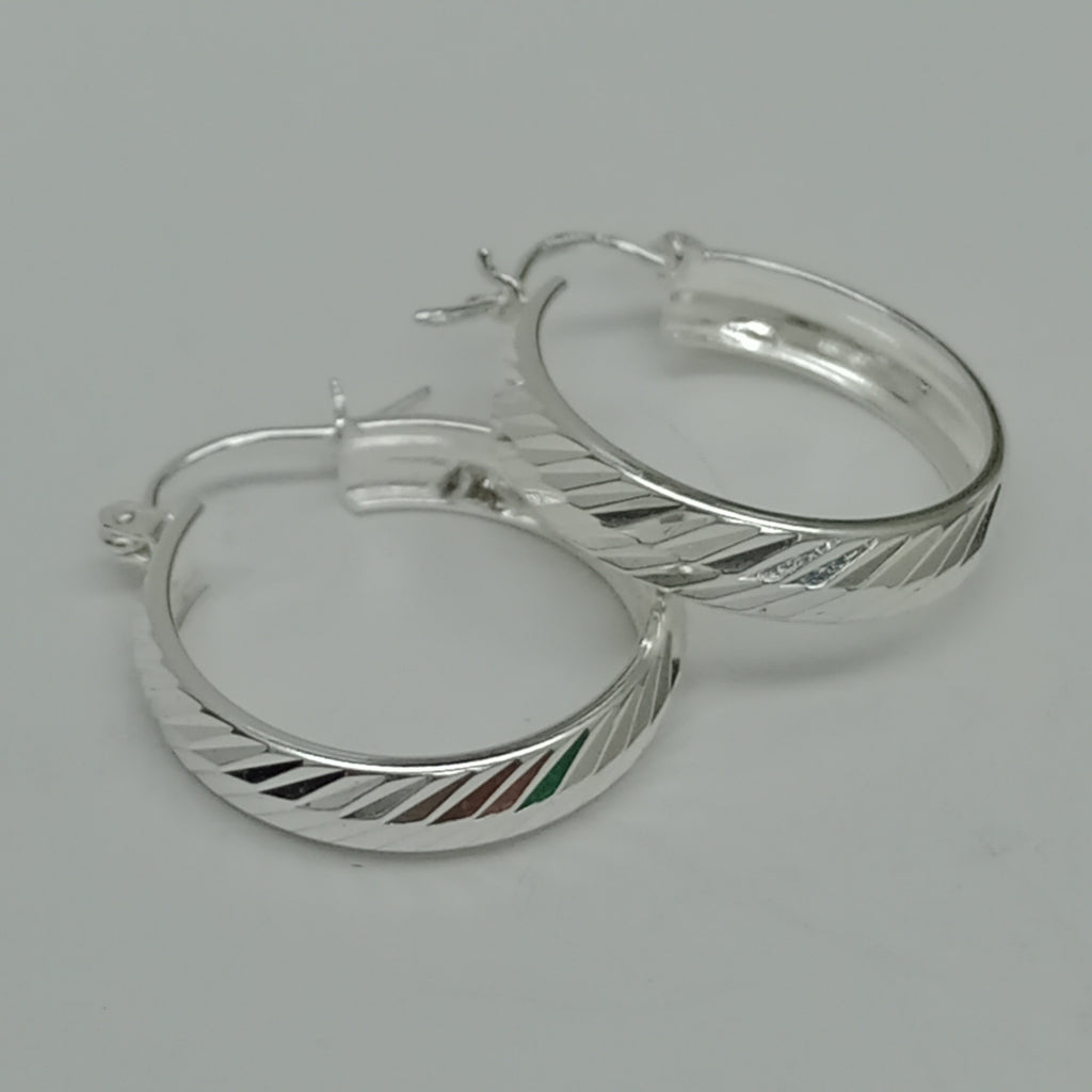 PAR ARRACADAS LABRADAS PLATA .925 2.4 GR (NUEVO)