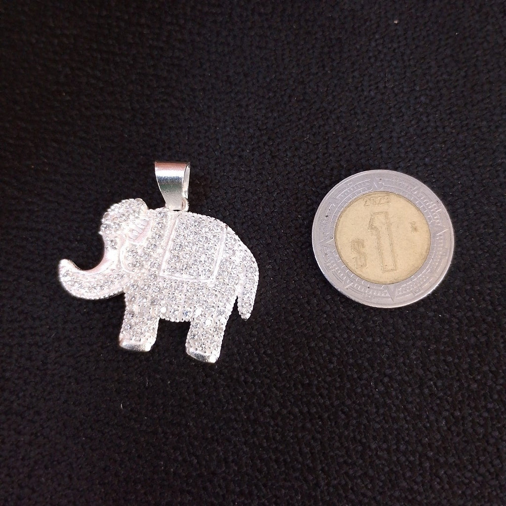 DIJE ELEFANTE C/CIRCONIAS PLATA .925 5.2 GR (NUEVO)