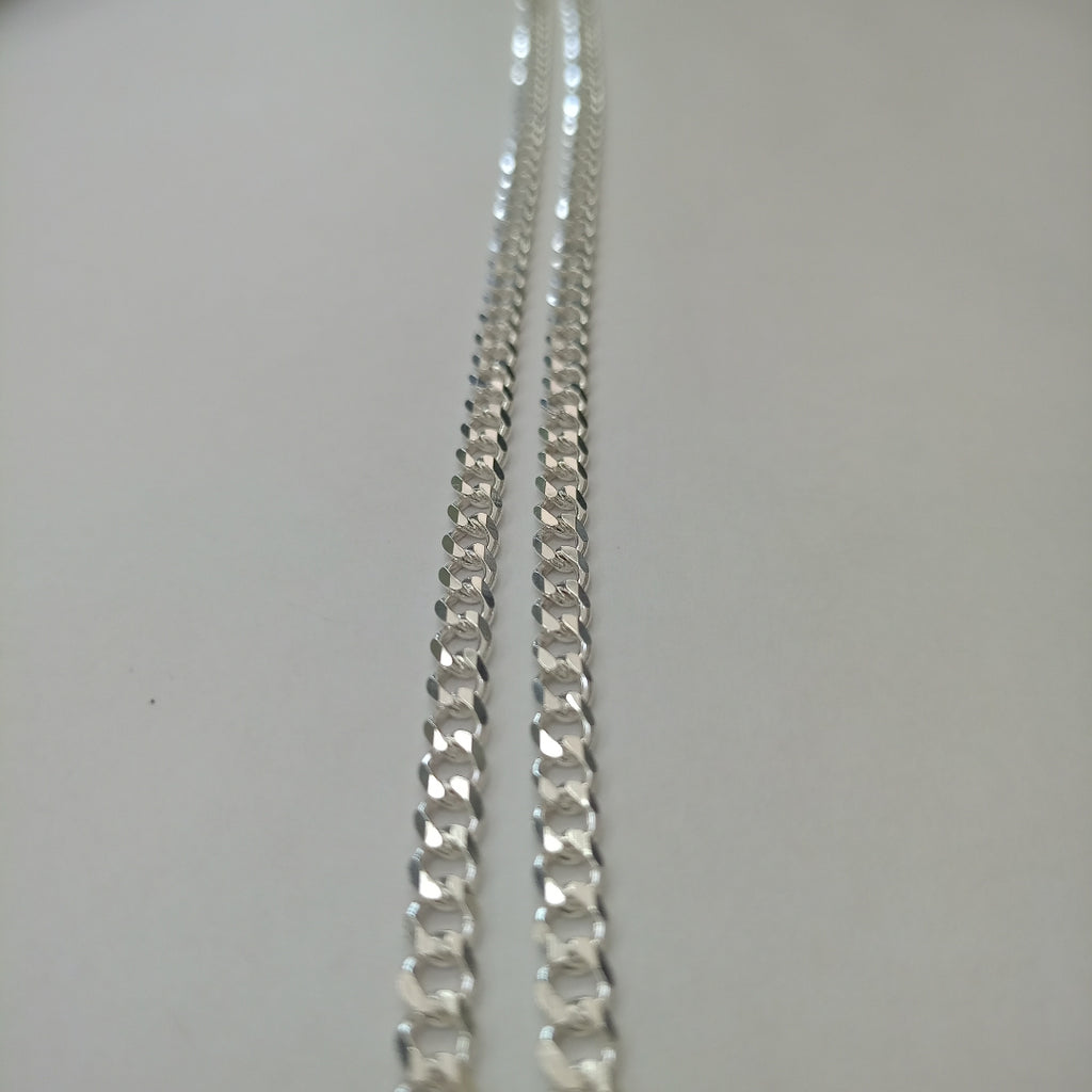 CADENA TEJIDO BARBADO PLATA .925 60 CM 14 GR (NUEVO)