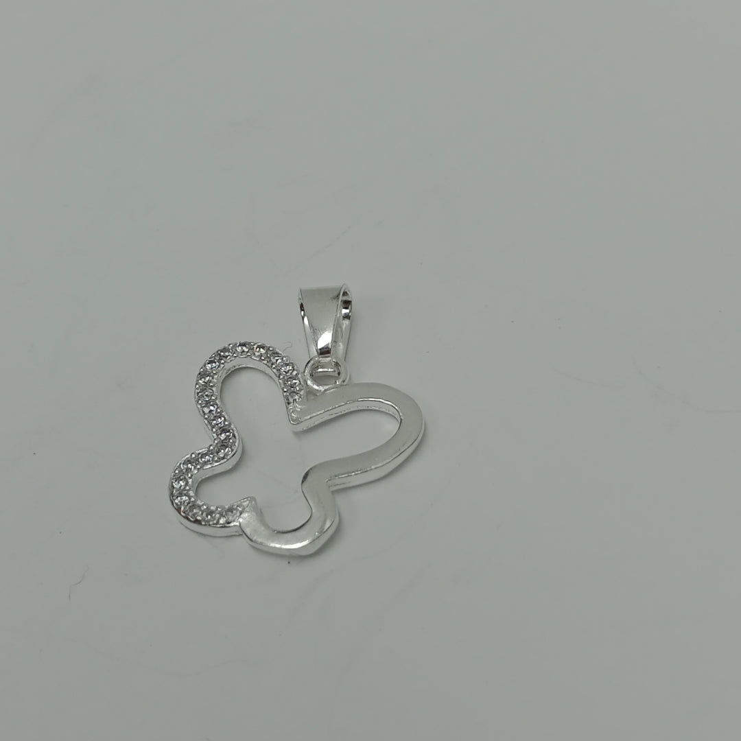 DIJE MARIPOSA C/CIRCONIAS PLATA .925 2.4 GR (NUEVO)