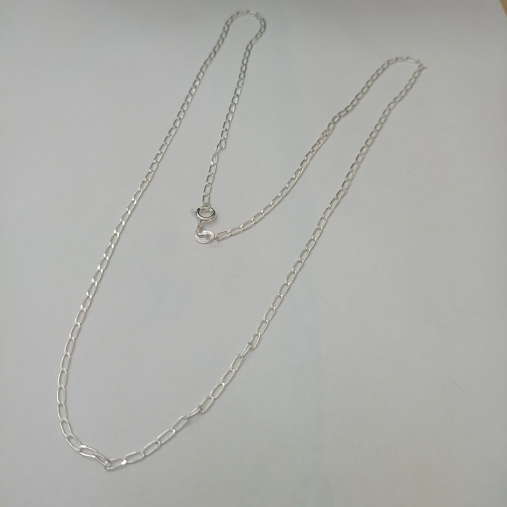CADENA TEJIDO ESLABONES PLATA .925 60 CM 3.1 GR (NUEVO)