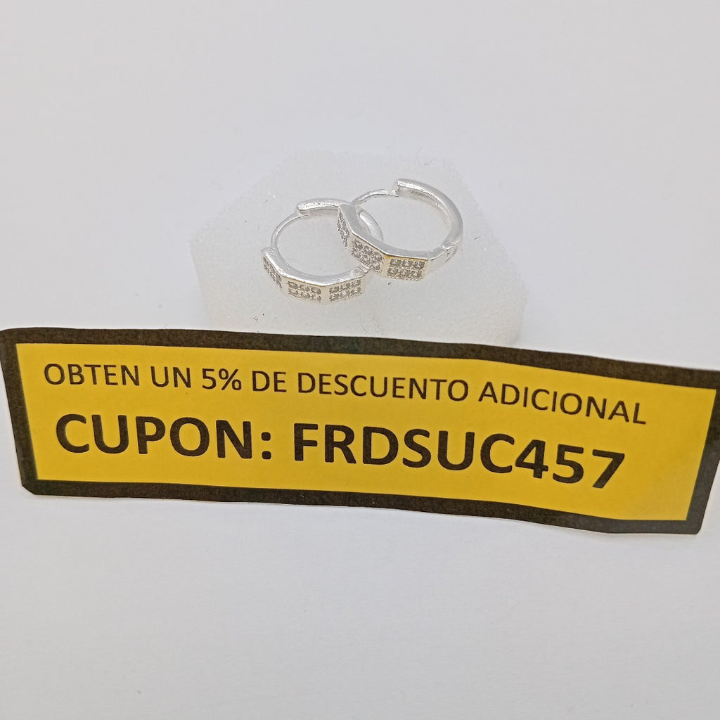ARRACADAS C/CIRCONIAS PLATA .925 2.6 GR (NUEVO)