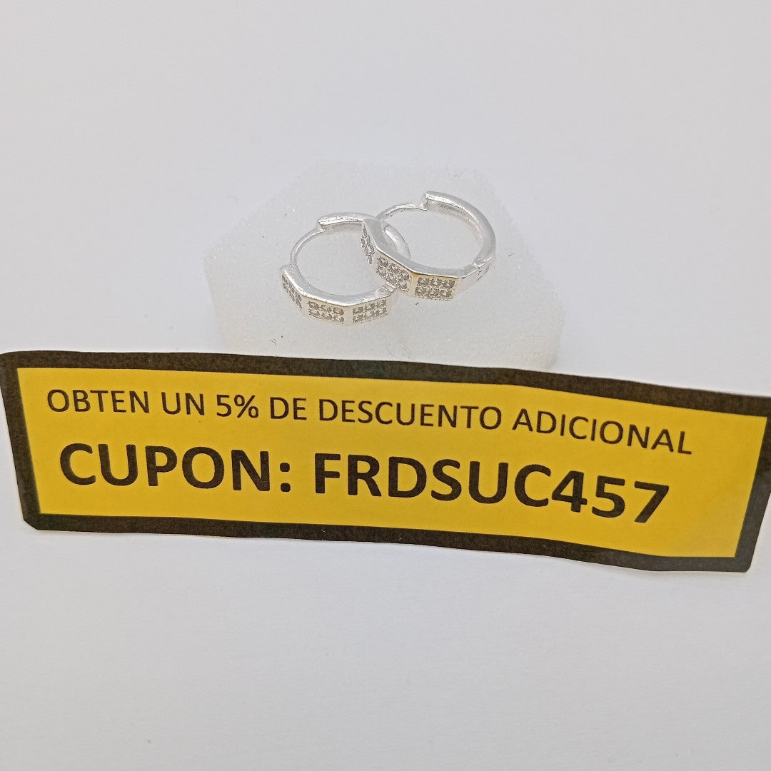 ARRACADAS C/CIRCONIAS PLATA .925 2.6 GR (NUEVO)