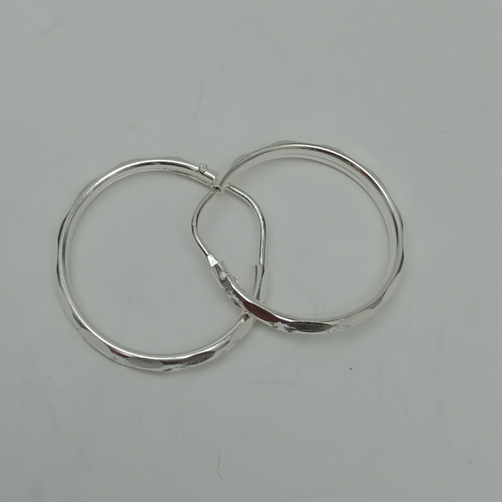 PAR ARRACADAS FACETADA PLATA .925 2.1 GR (NUEVO)