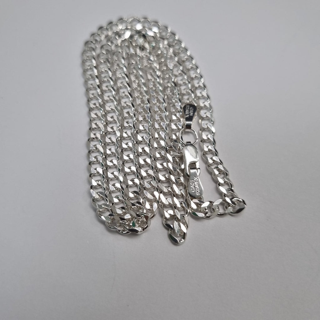 CADENA TEJIDO BARBADO PLATA .925 55 CM 12.6 GR (NUEVO)