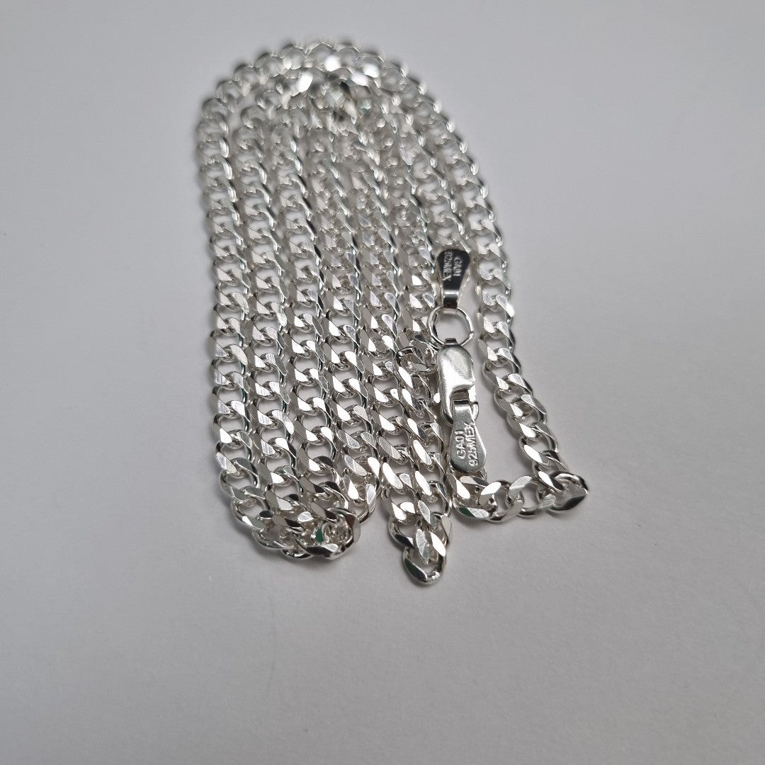 CADENA TEJIDO BARBADO PLATA .925 55 CM 12.6 GR (NUEVO)