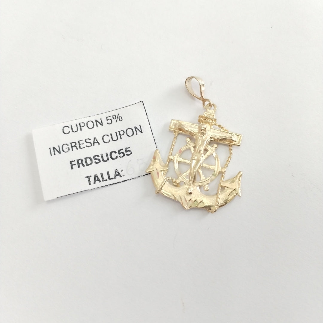 CRISTO EN ANCLA ORO 10 K 4,20 GRMS (SEMINUEVO)