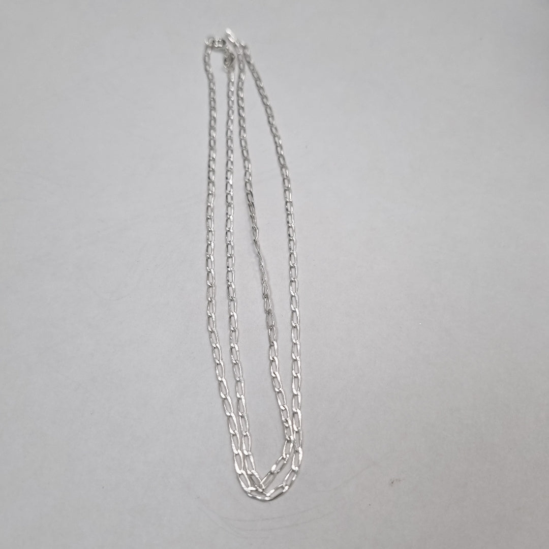 CADENA TEJIDO ESLABONES PLATA .925 60 CM 2.7 GR (NUEVO)
