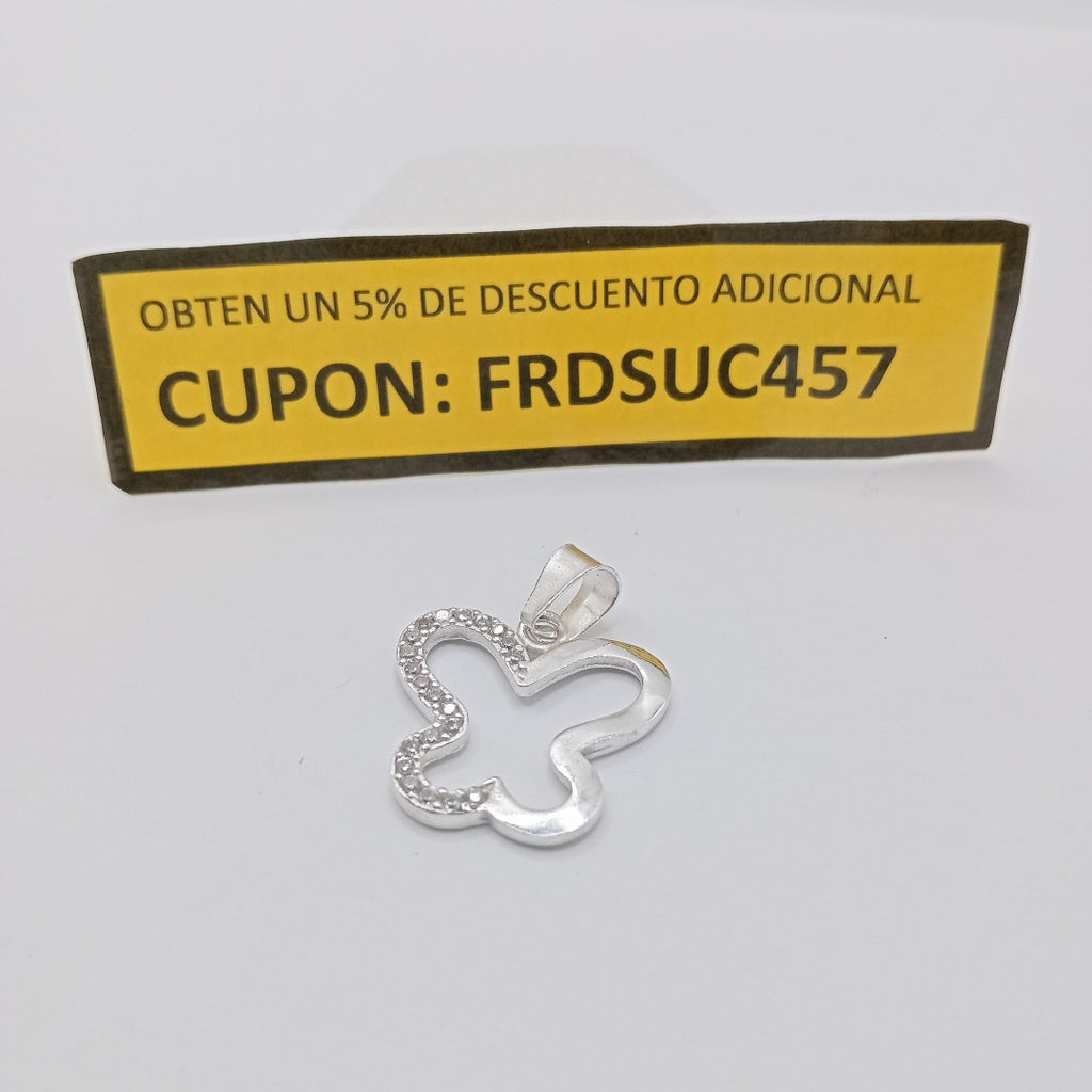 DIJE MARIPOSA C/CIRCONIAS PLATA .925 2.4 GR (NUEVO)