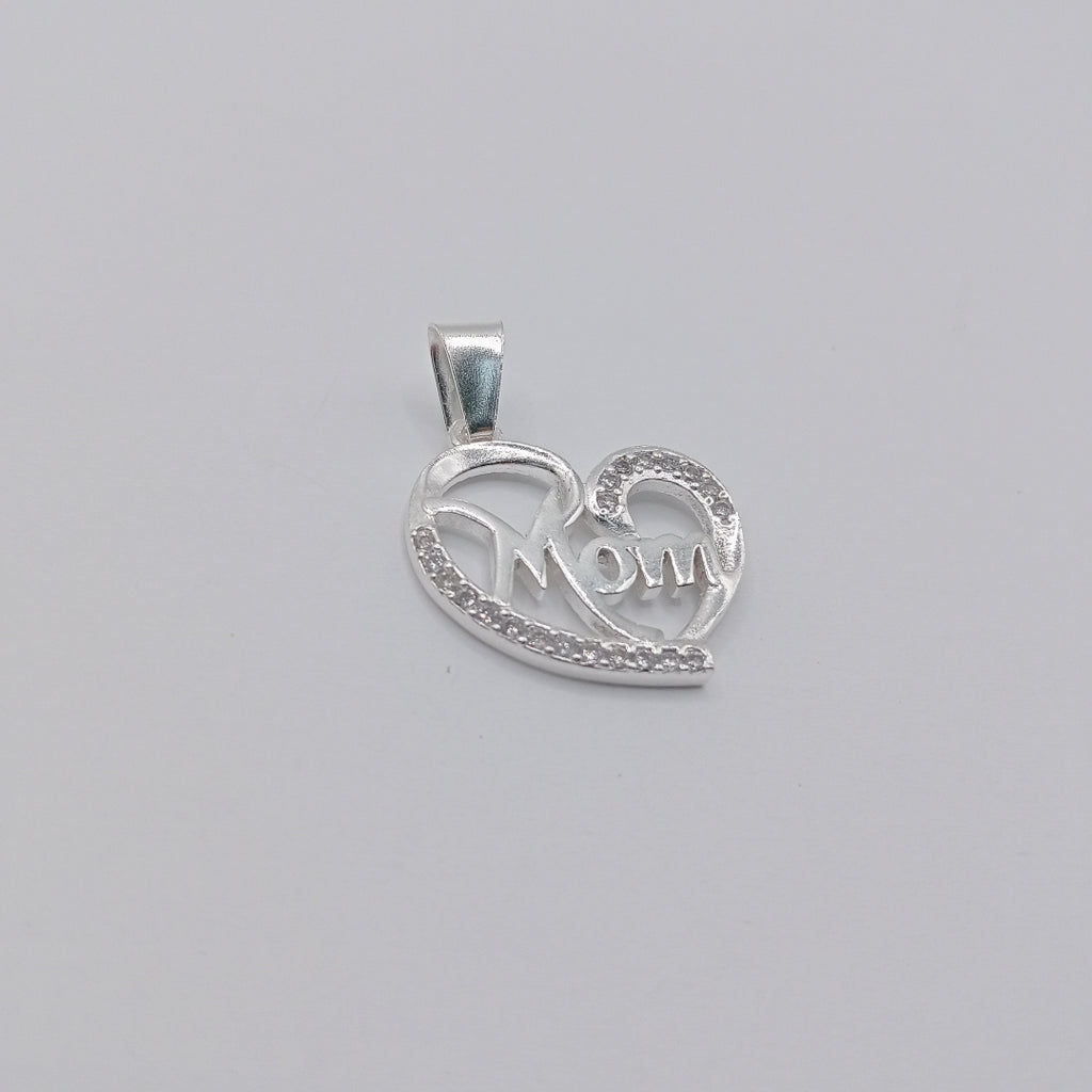 DIJE CORAZON C/CIRCONIAS PLATA .925 3.1 GR (NUEVO)