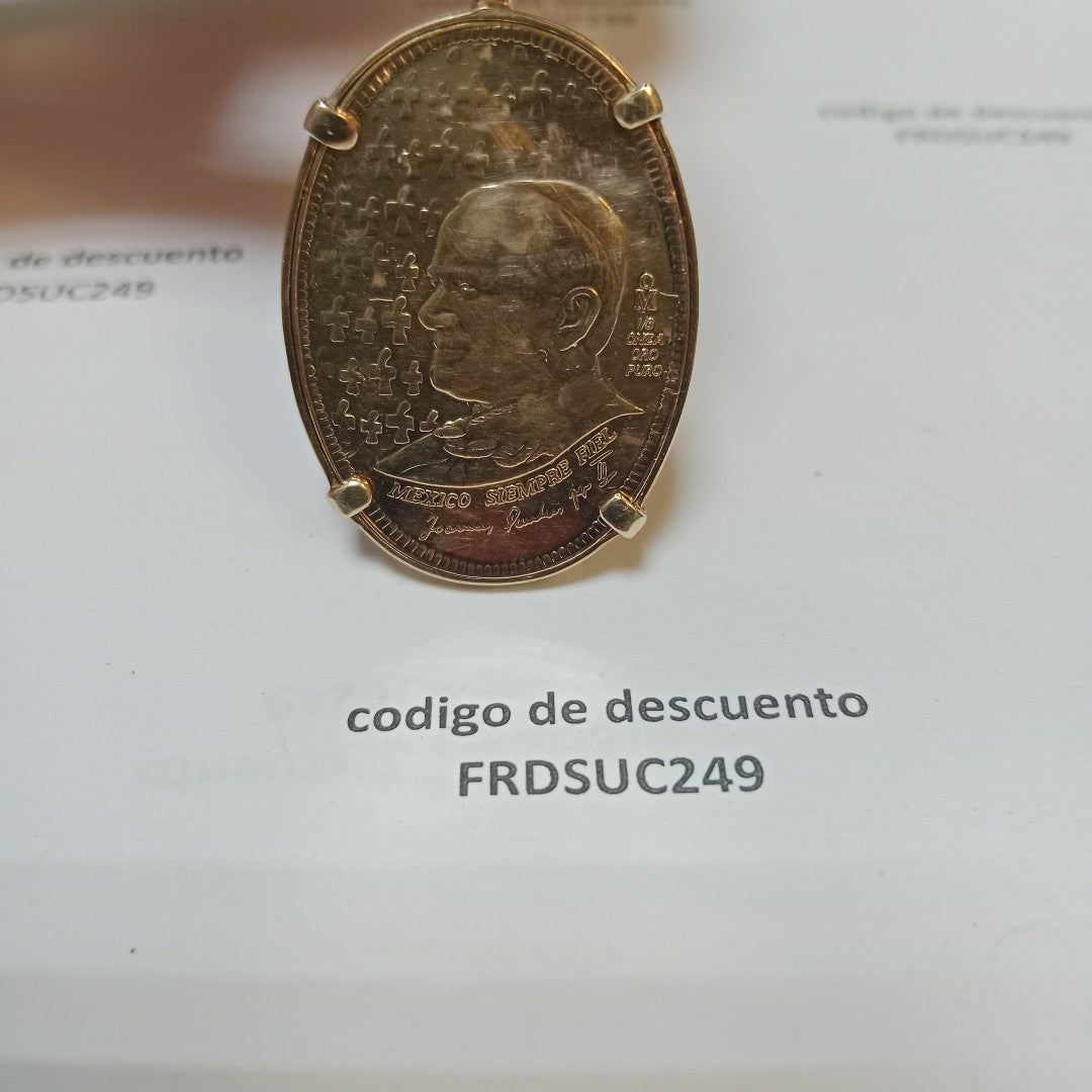 MEDALLA PERSONAL ORO 12 K 20.7 GRMS (SEMINUEVO)