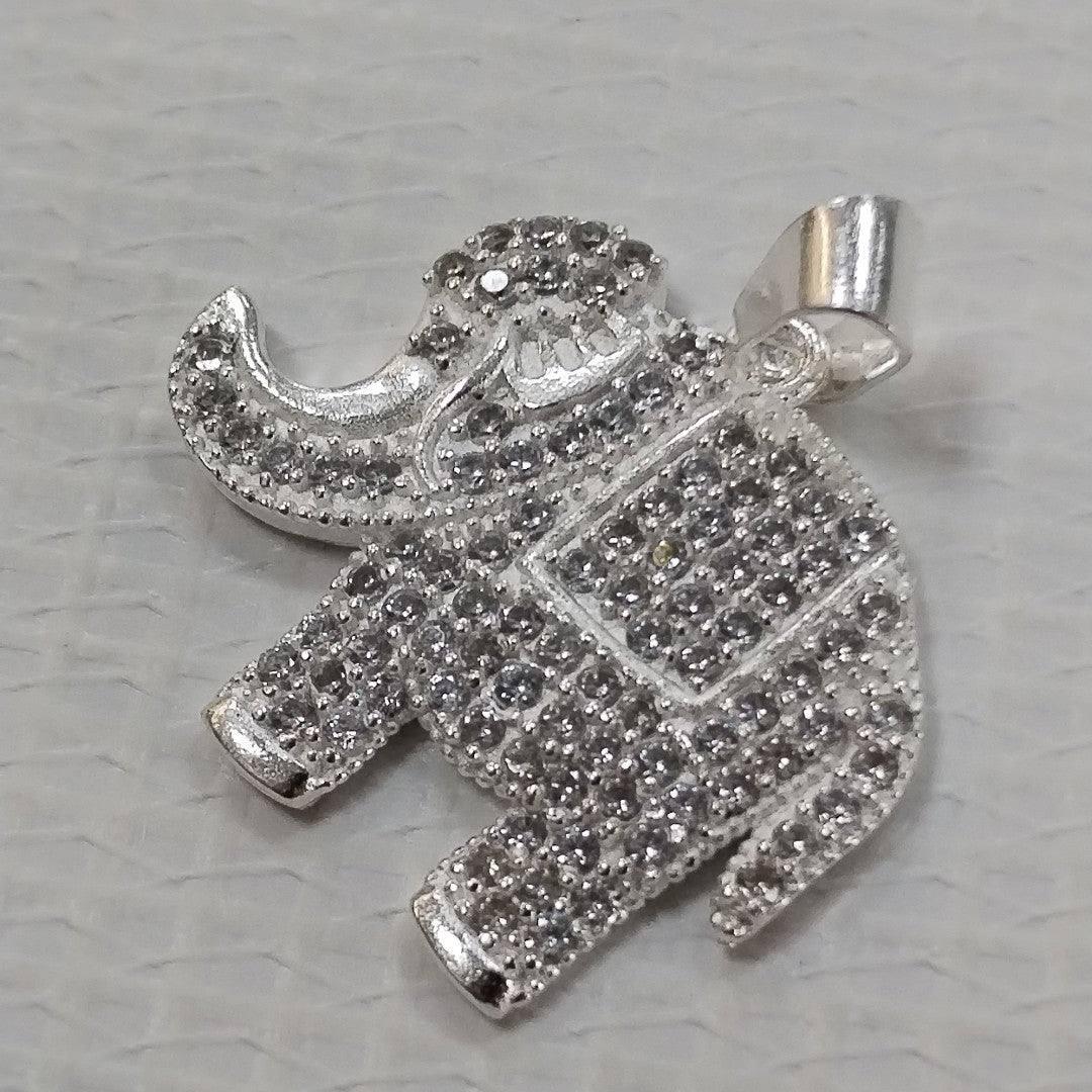 DIJE ELEFANTE C/CIRCONIAS PLATA .925 5.5 GR (NUEVO)