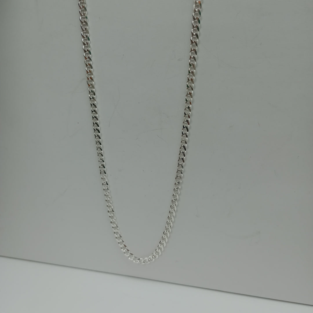 CADENA TEJIDO BARBADO PLATA .925 55 CM 12.8 GR (NUEVO)