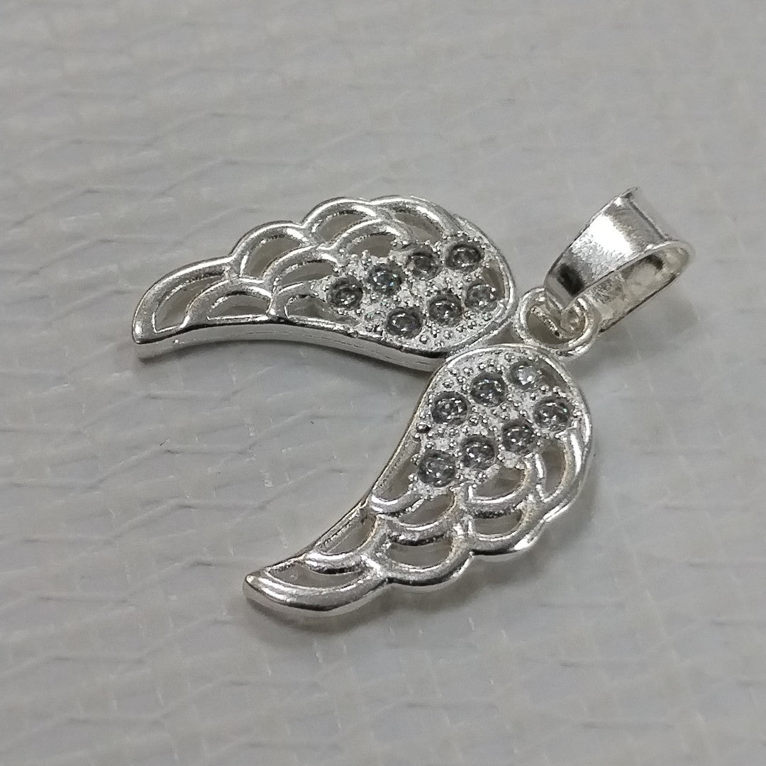 DIJE ALAS C/CIRCONIAS PLATA .925 2.2 GR (NUEVO)