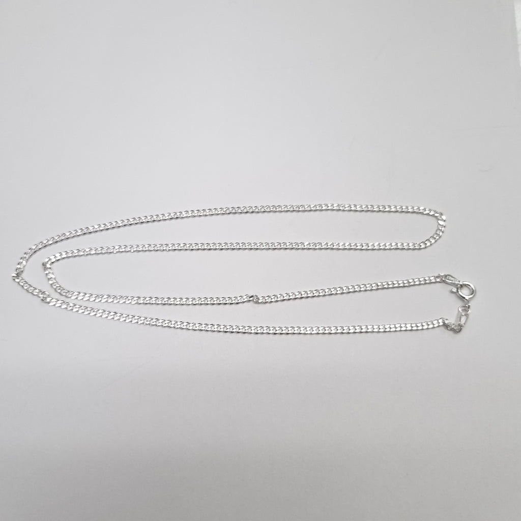 CADENA TEJIDO BARBADO PLATA .925 55 CM 5.5 GR (NUEVO)