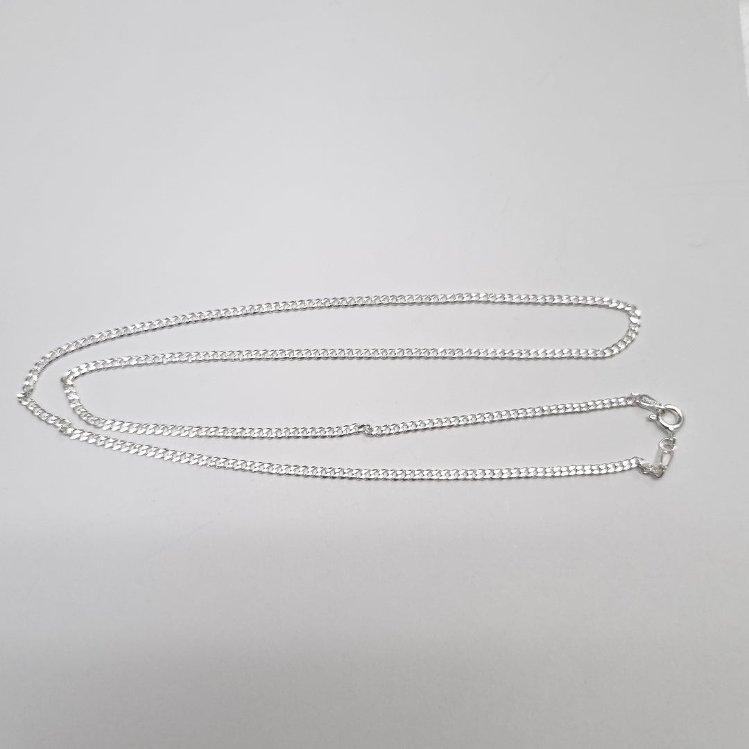 CADENA TEJIDO BARBADO PLATA .925 55 CM 5.5 GR (NUEVO)