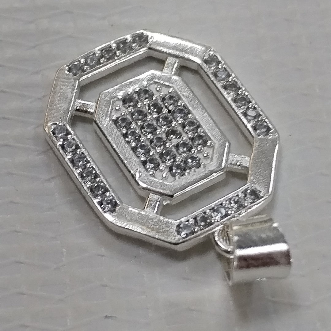 DIJE C/CIRCONIAS PLATA .925 3.5 GR (NUEVO)