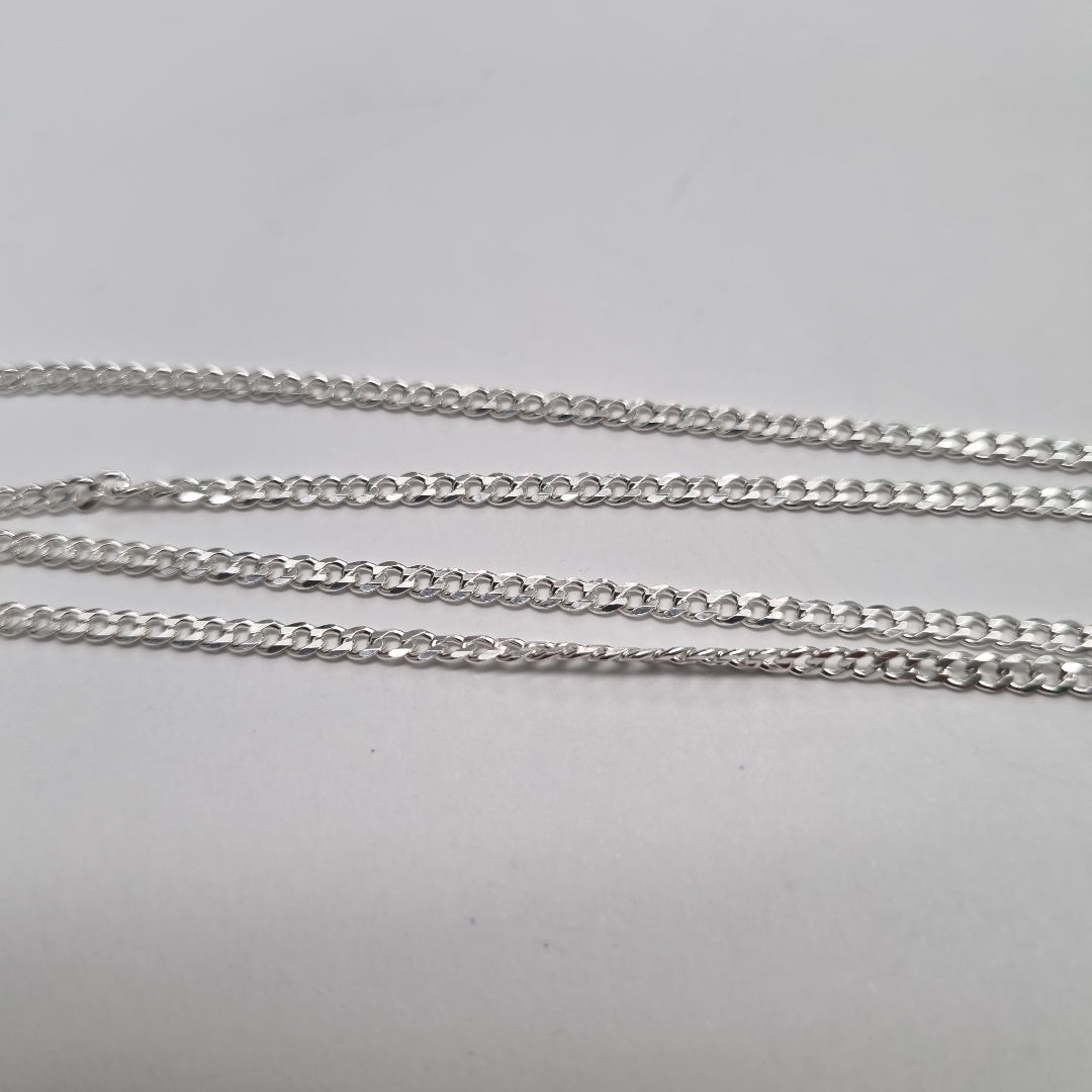 CADENA TEJIDO BARBADO PLATA .925 55 CM 5.3 GR (NUEVO)