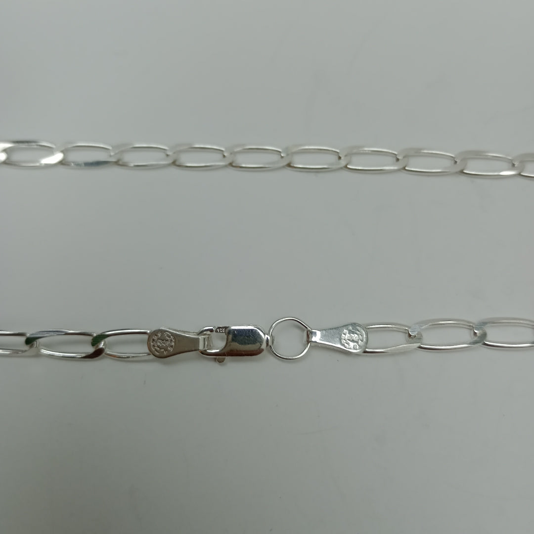 CADENA TEJIDO ESLABONES PLATA .925 55 CM 10.3 GR (NUEVO)