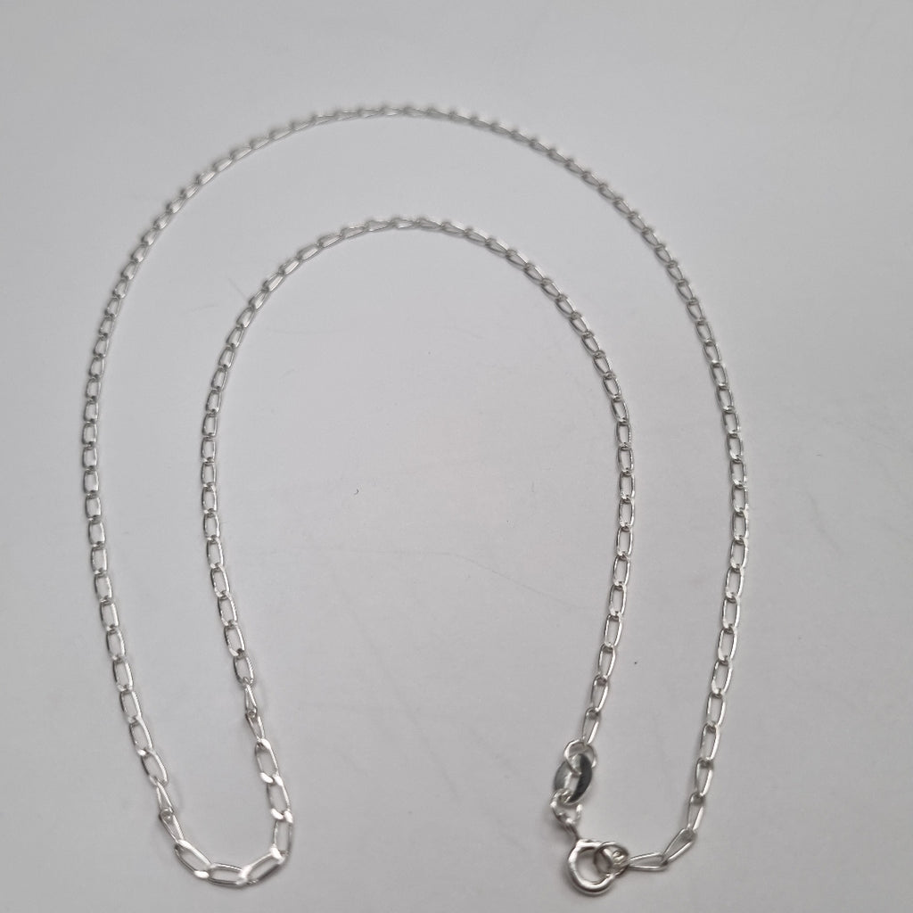 CADENA TEJIDO ESLABONES PLATA .925 55 CM 2.9 GR (NUEVO)