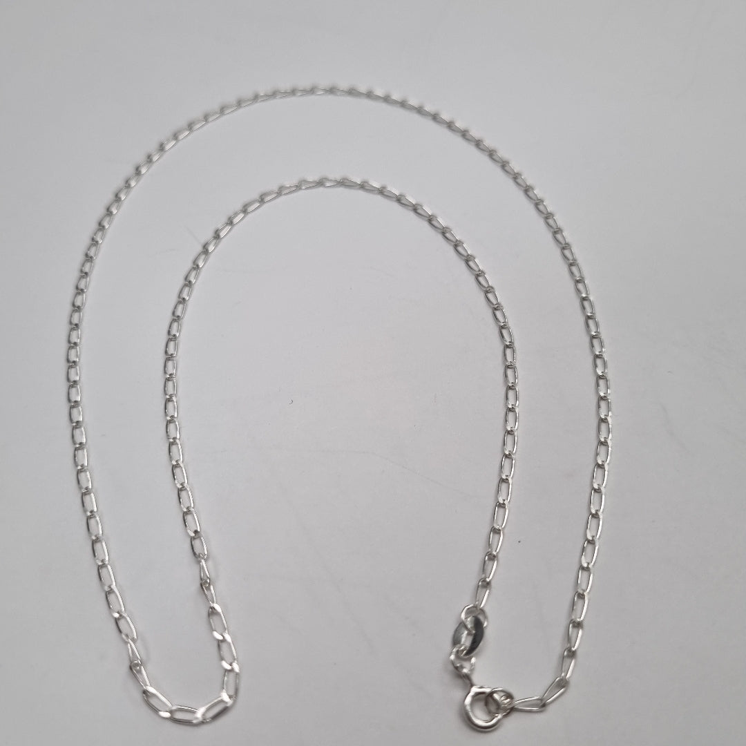 CADENA TEJIDO ESLABONES PLATA .925 55 CM 2.9 GR (NUEVO)