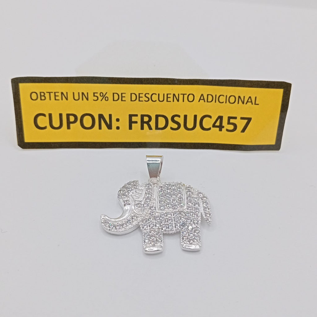 DIJE ELEFANTE C/CIRCONIAS PLATA .925 5.1 GR (NUEVO)
