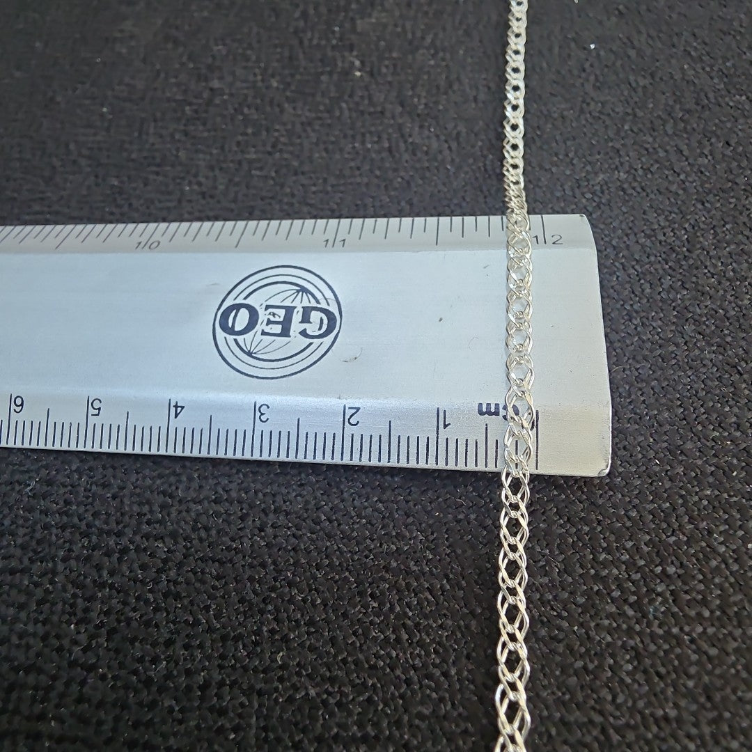CADENA TEJIDO ESLABONES PLATA .925 55 CM 4 GR (NUEVO)