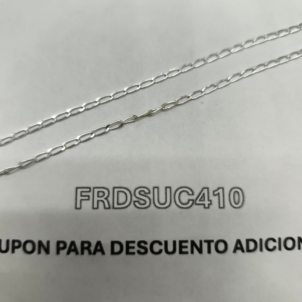 CADENA TEJIDO ESLABONES PLATA .925 55 CM 2.9 GR (NUEVO)