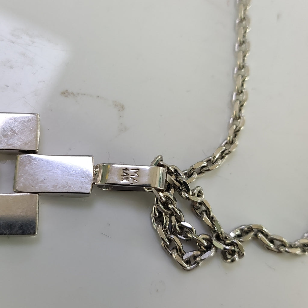 CADENA,CRUZ ORO BLANCO 14 K 8,30 GRMS (SEMINUEVO)