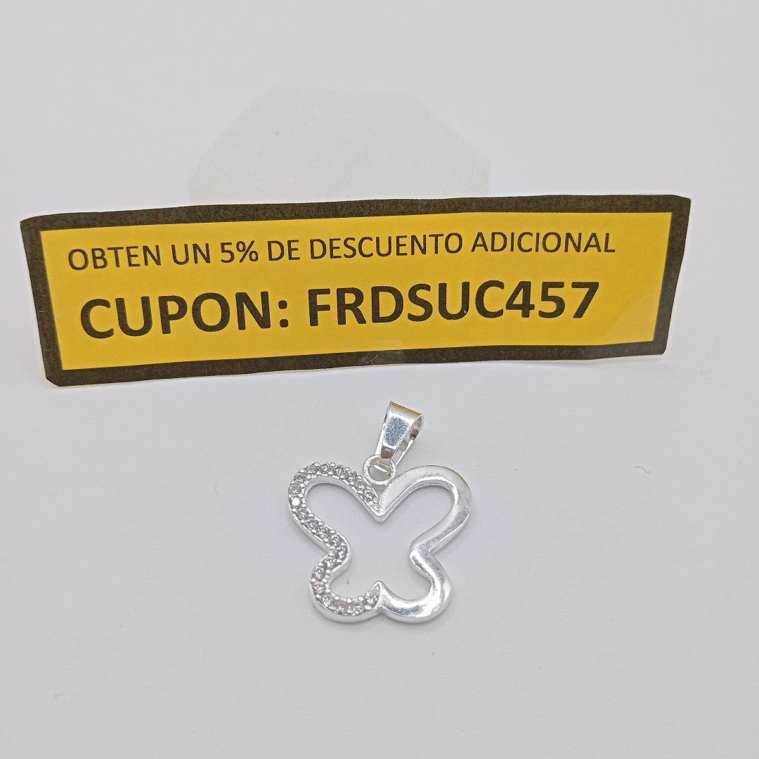 DIJE MARIPOSA C/CIRCONIAS PLATA .925 2.3 GR (NUEVO)