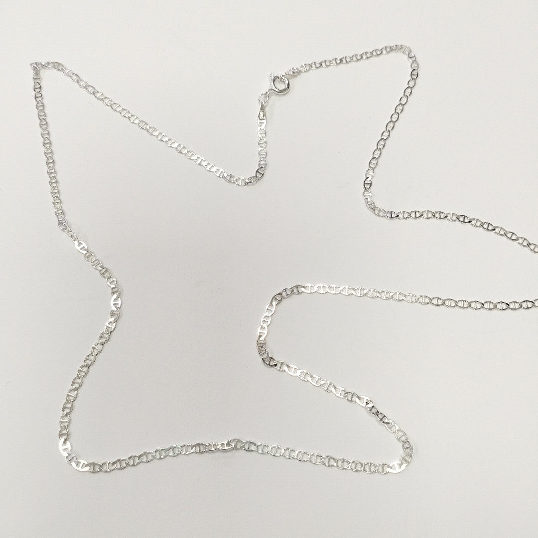 CADENA TEJIDO GUCHI PLATA .925 60 CM 3.7 GR (NUEVO)