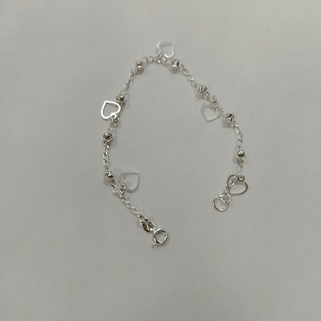 PULSERA TEJIDO ESPECIAL PLATA .925 18 CM 2.6 GR (NUEVO)