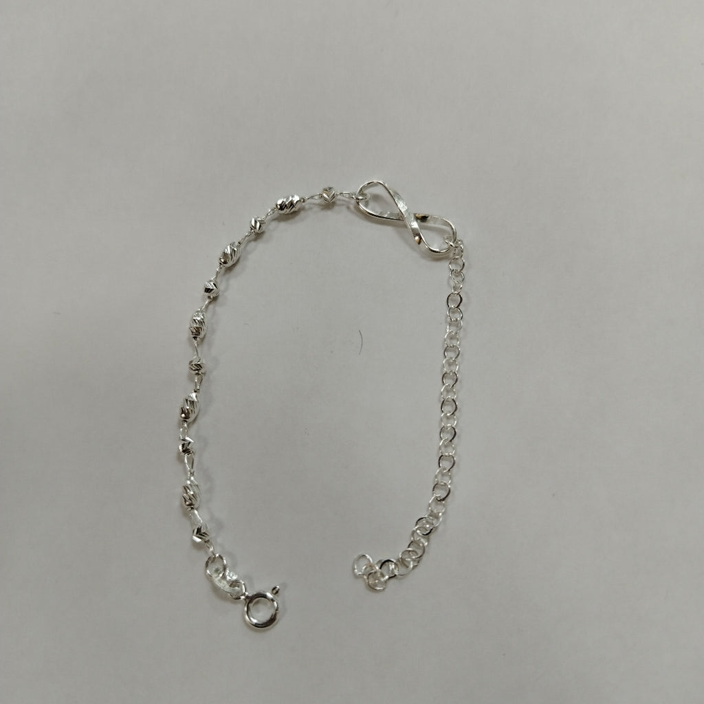 PULSERA TEJIDO INFINITO PLATA .925 18 CM 2.2 GR (NUEVO)