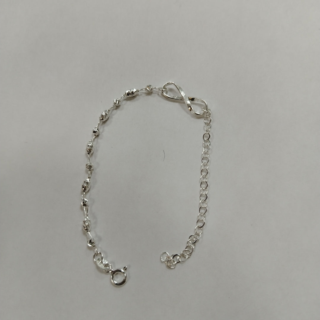 PULSERA TEJIDO INFINITO PLATA .925 18 CM 2.2 GR (NUEVO)