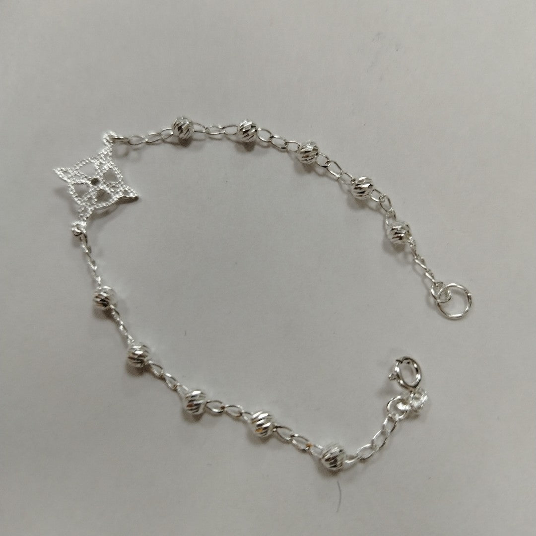 PULSERA TEJIDO ESPECIAL PLATA .925 18 CM 2.8 GR (NUEVO)