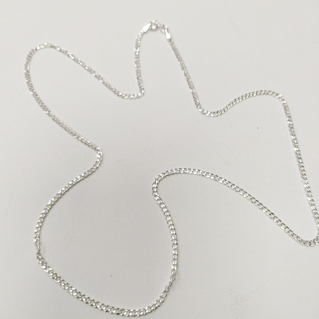 CADENA TEJIDO BARBADO PLATA .925 60 CM 5.7 GR (NUEVO)
