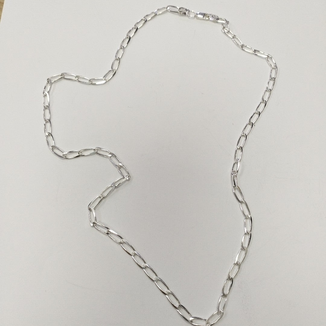 CADENA TEJIDO ESLABONES PLATA .925 55 CM 10 GR (NUEVO)