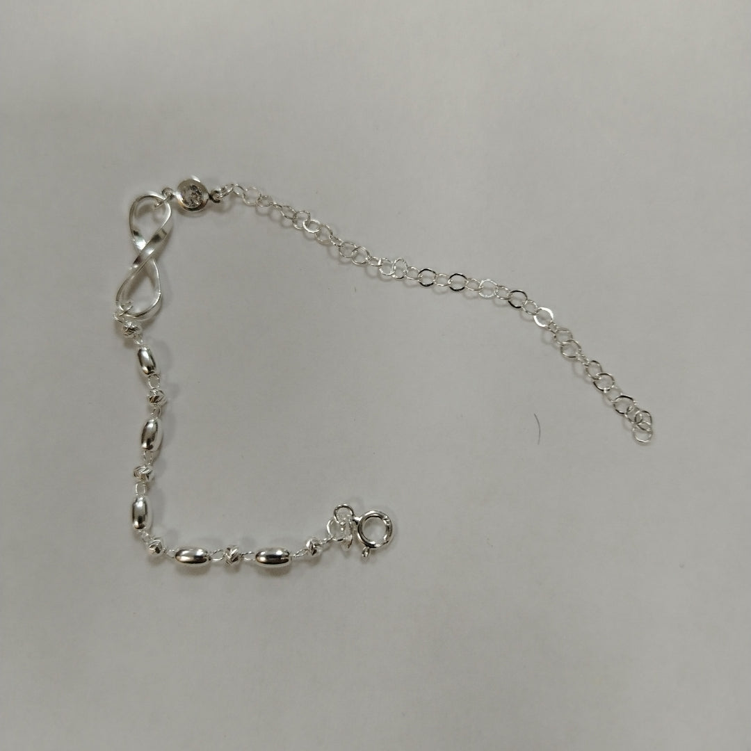PULSERA TEJIDO ESPECIAL PLATA .925 18 CM 2.6 GR (NUEVO)