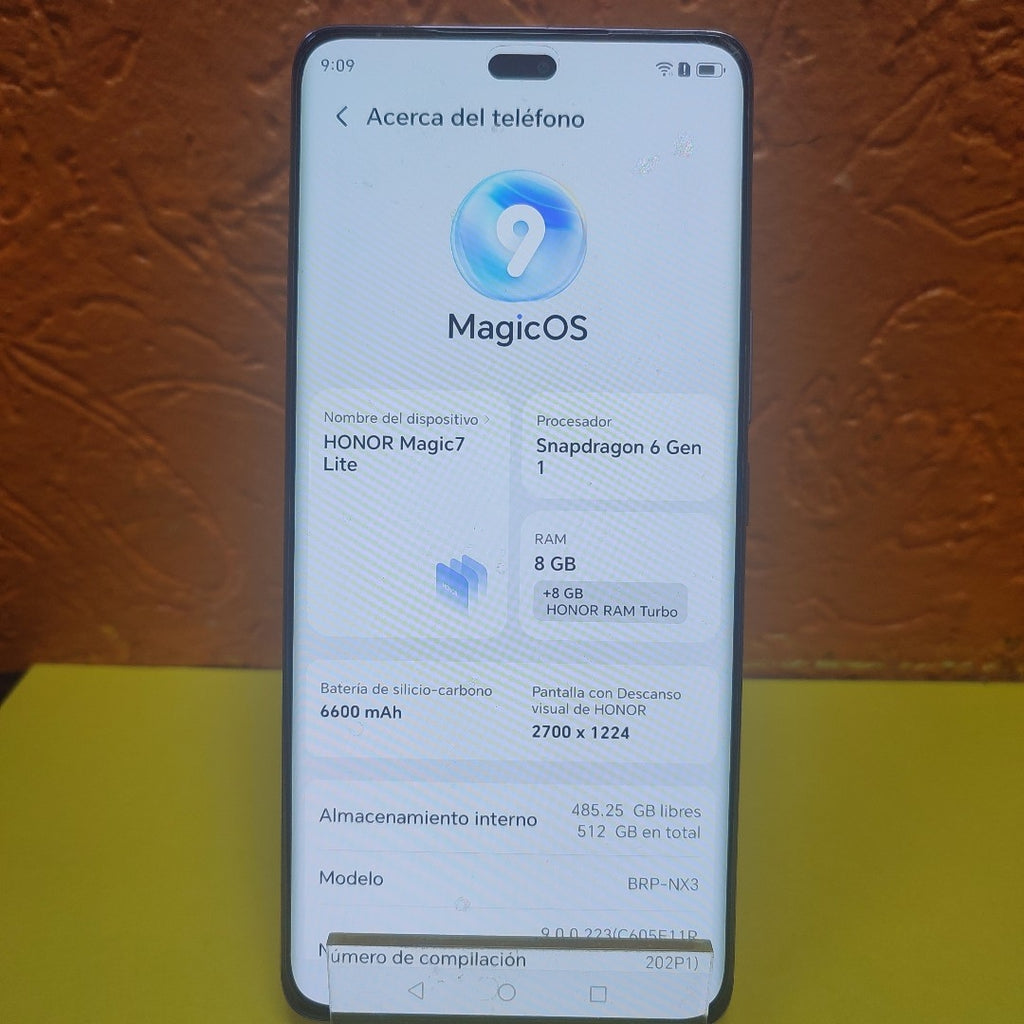 CELULAR HONOR MAGIC 7 LITE BRP-NX3 (2025) 512 GB 8 GB RAM (SEMINUEVO)