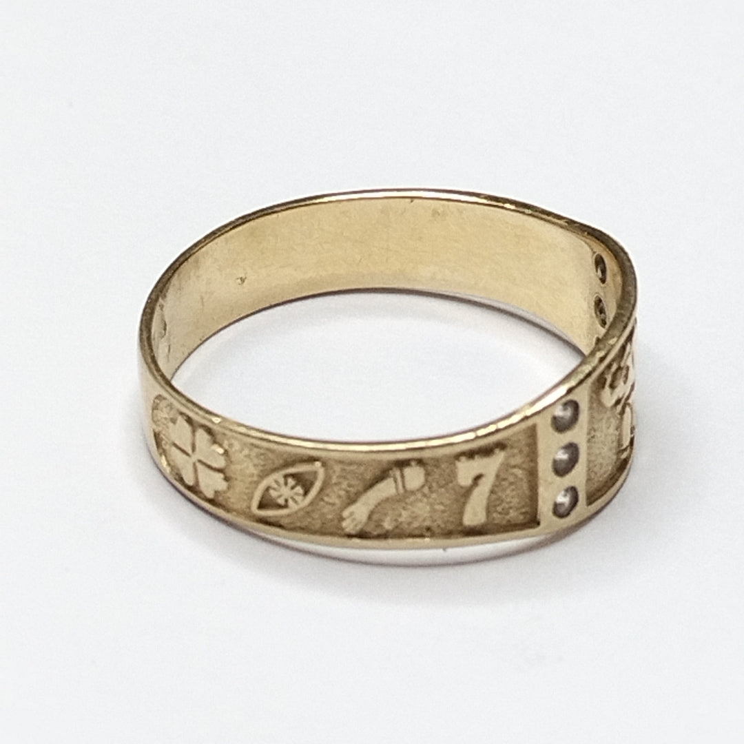 ARGOLLA DE LA SUERTE ORO 14 K 3 GRMS (SEMINUEVO)