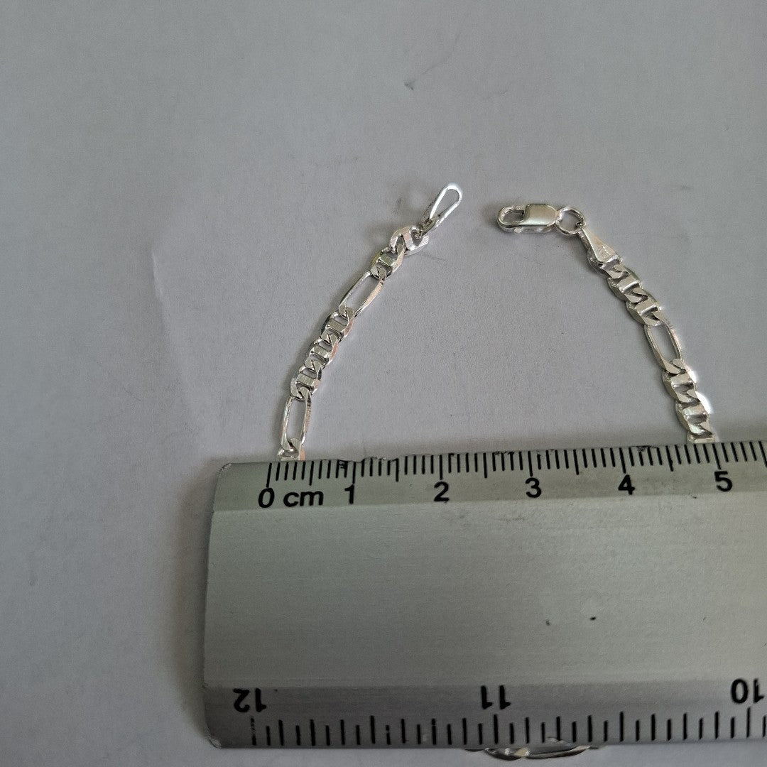 PULSERA TEJIDO 3X1 PLATA .925 16 CM 3 GR (NUEVO)