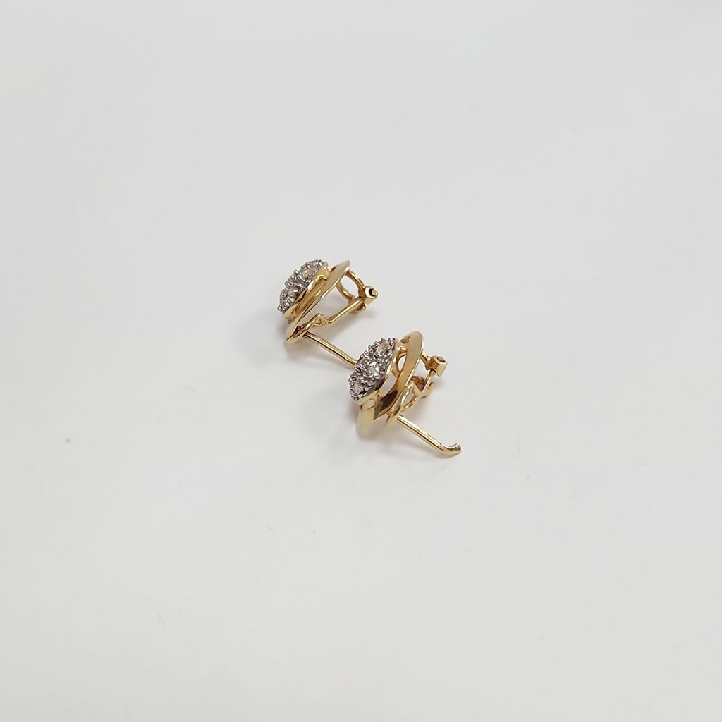ARETES PAR ORO, RODIADO 14 K 3.4 GRMS (SEMINUEVO)