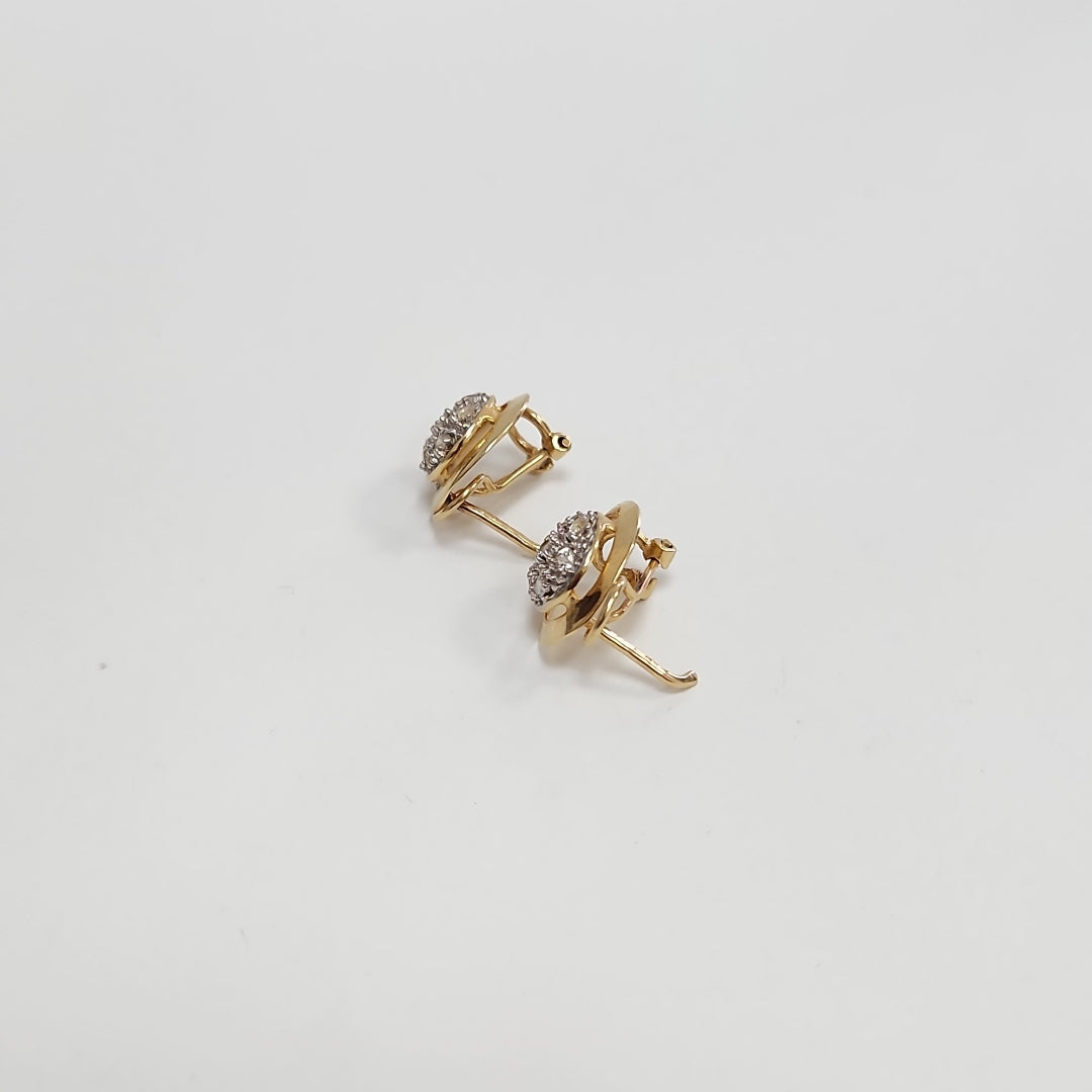 ARETES PAR ORO, RODIADO 14 K 3.4 GRMS (SEMINUEVO)