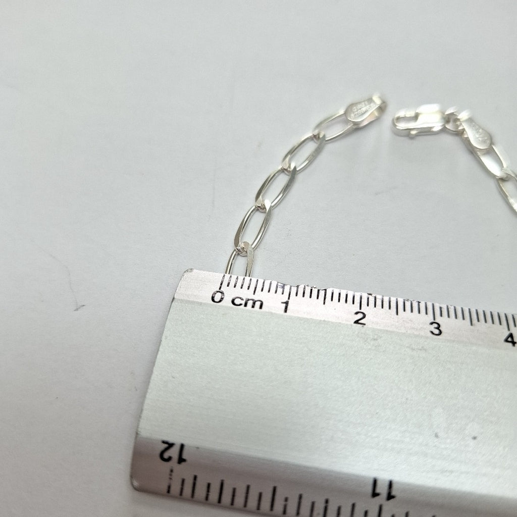 PULSERA TEJIDO ESLABONES PLATA .925 18 CM 3.7 GR (NUEVO)