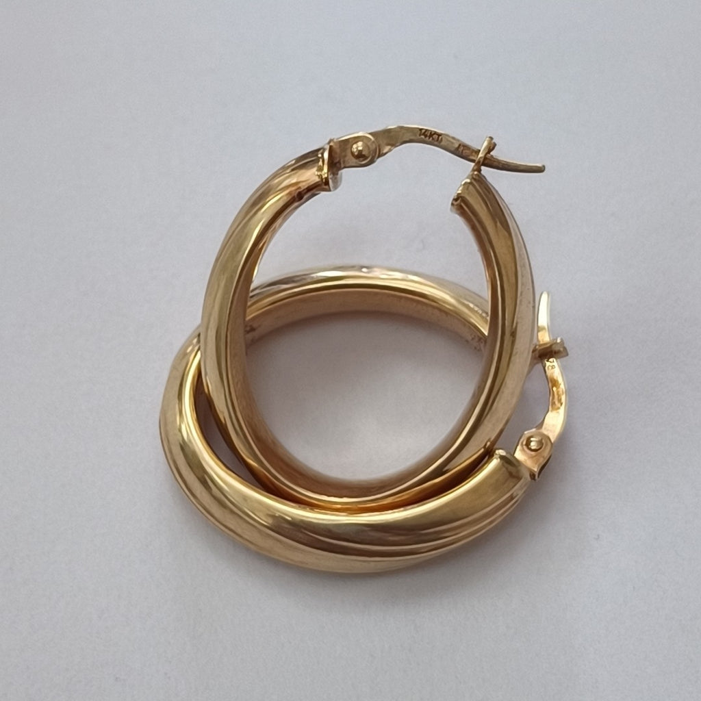 ARRACADAS PAR ORO 14 K 3.4 GRMS (SEMINUEVO)