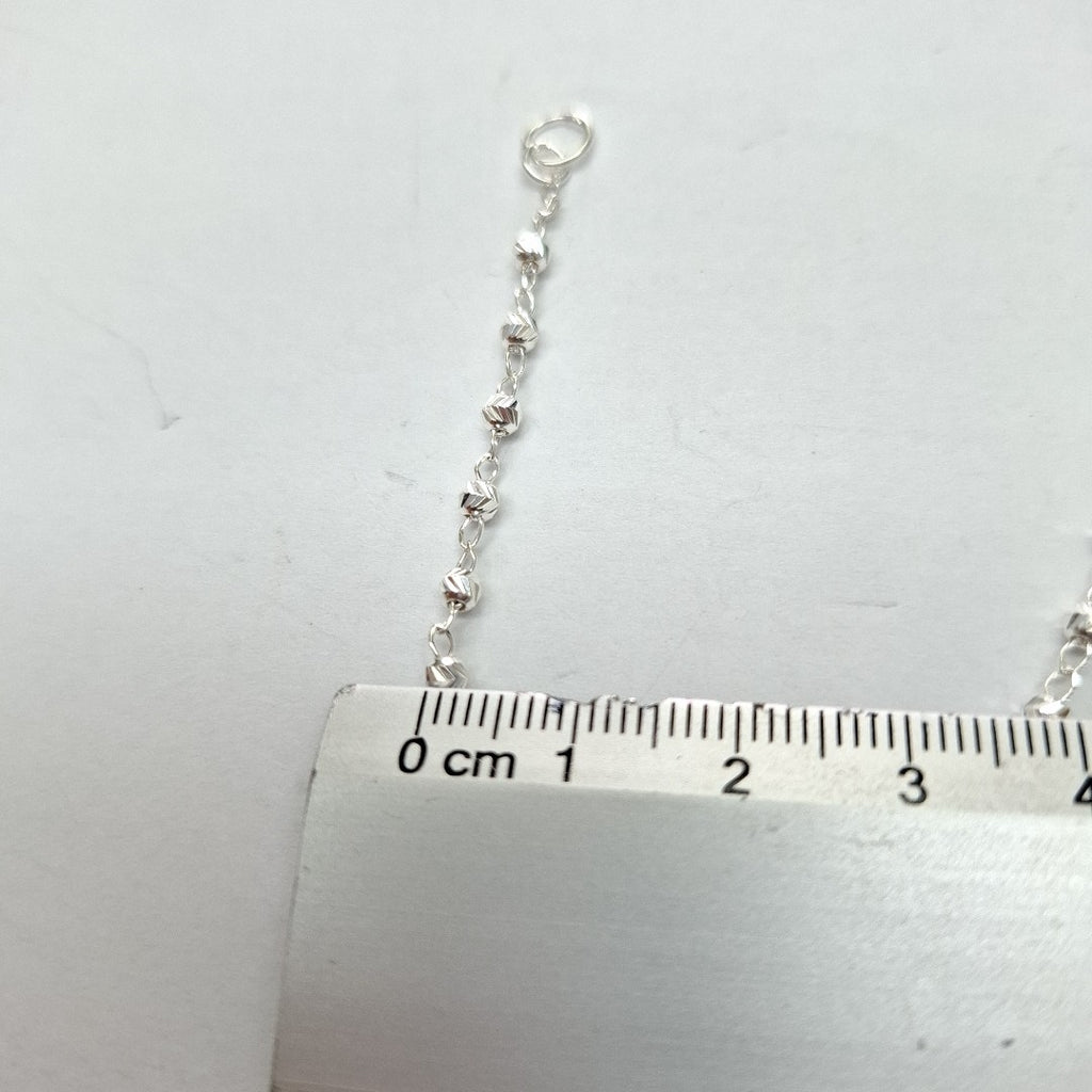 PULSERA TEJIDO CORAZON PLATA .925 18 CM 2 GR (NUEVO)