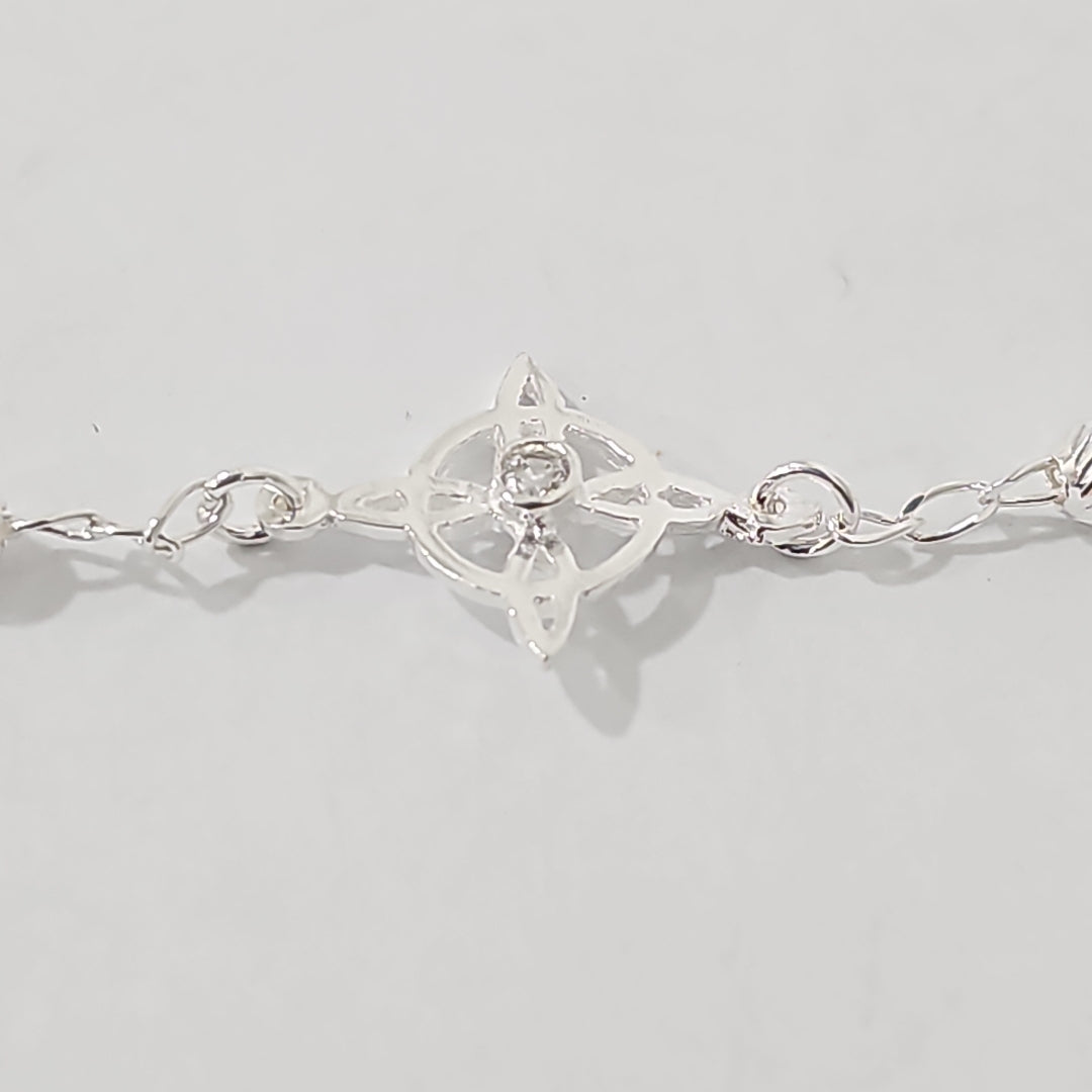PULSERA TEJIDO ESPECIAL PLATA .925 18 CM 2.8 GR (NUEVO)