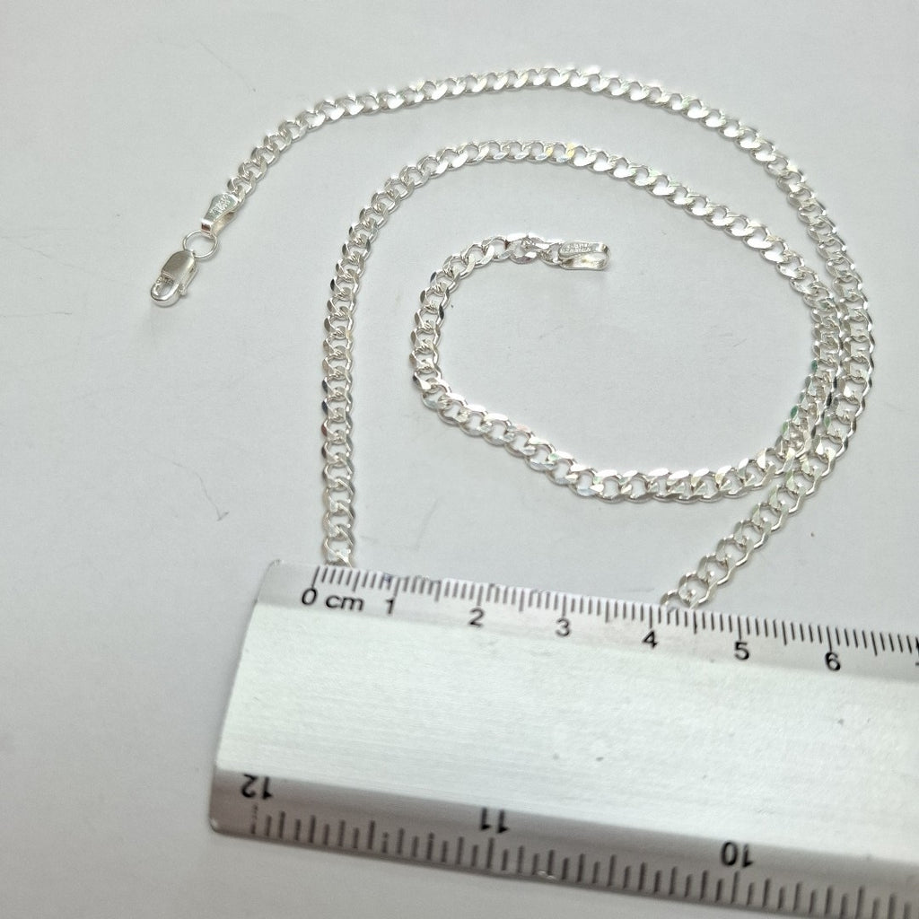 CADENA TEJIDO BARBADO PLATA .925 55 CM 12.4 GR (NUEVO)