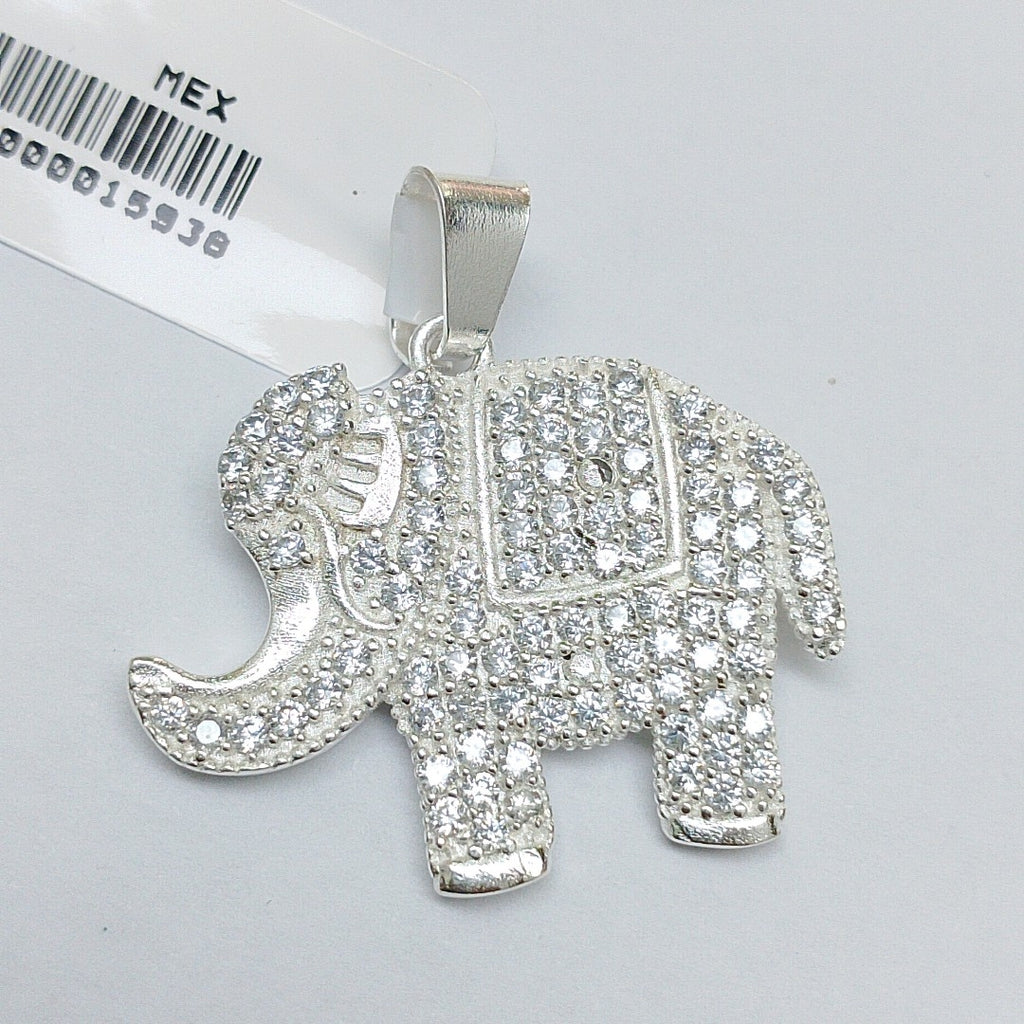DIJE ELEFANTE C/CIRCONIAS PLATA .925 5 GR (NUEVO)