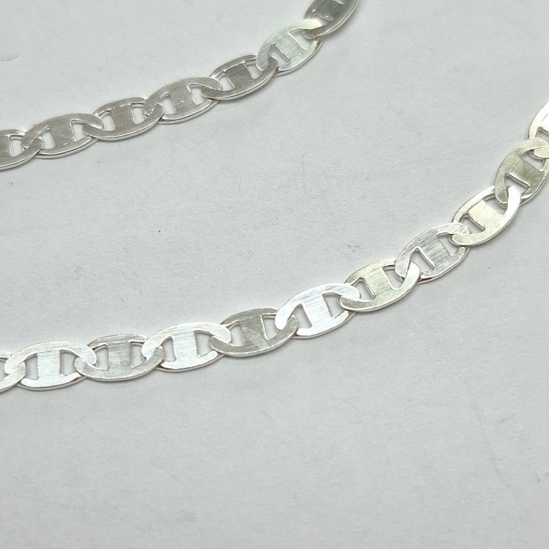 CADENA TEJIDO GUCHI PLATA .925 55 CM 8.7 GR (NUEVO)